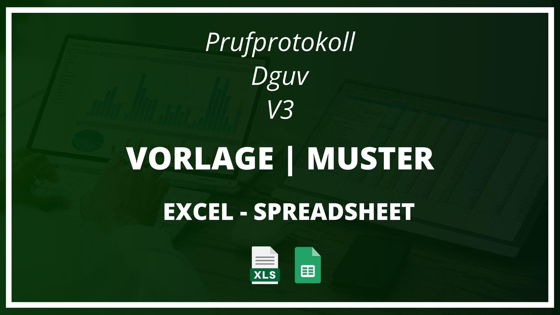 Pr Fprotokoll Dguv V Excel Muster Vorlage